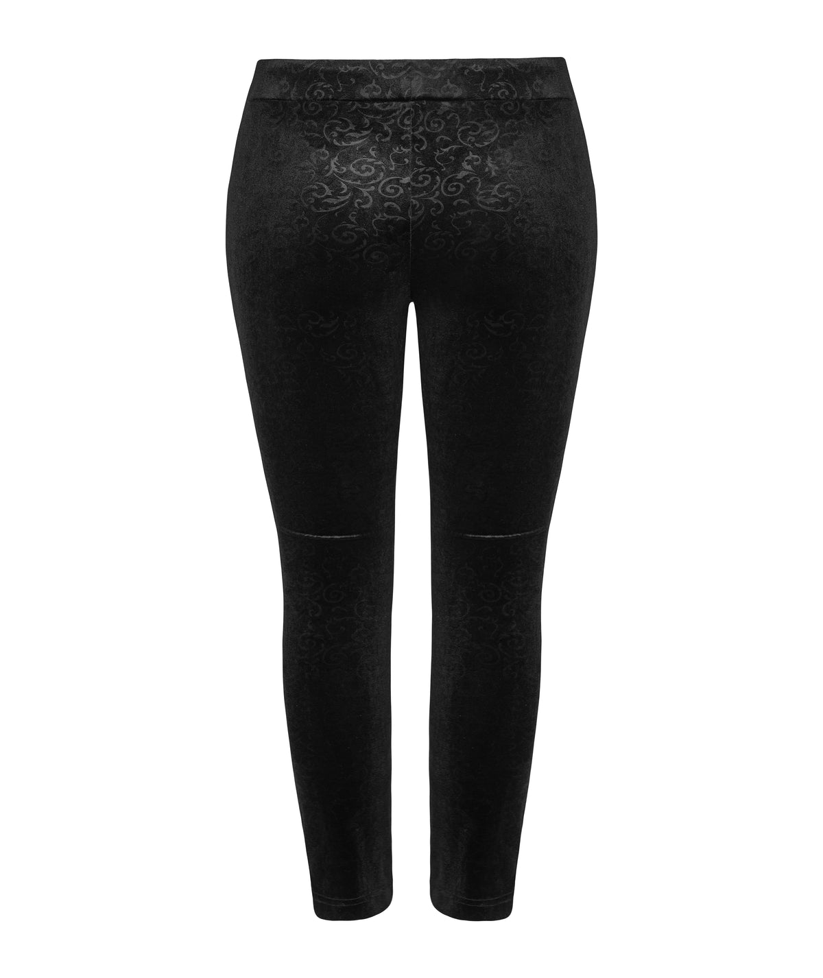 Women's Black Corset-Detail Leggings – L–5XL