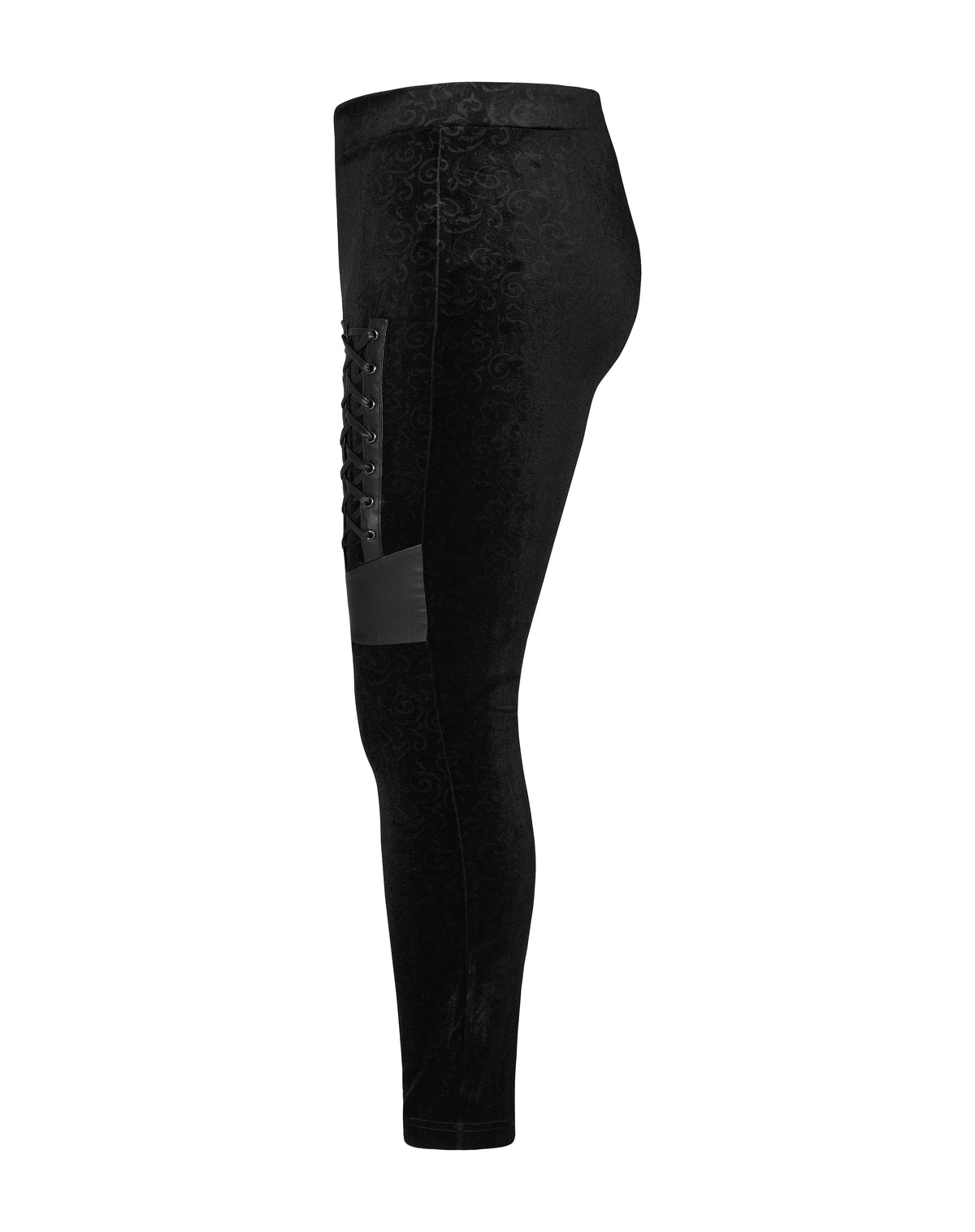 Women's Black Corset-Detail Leggings – L–5XL