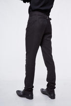 Men's Gothic Vampire Slim-Fit Trousers – Ornate Buttons