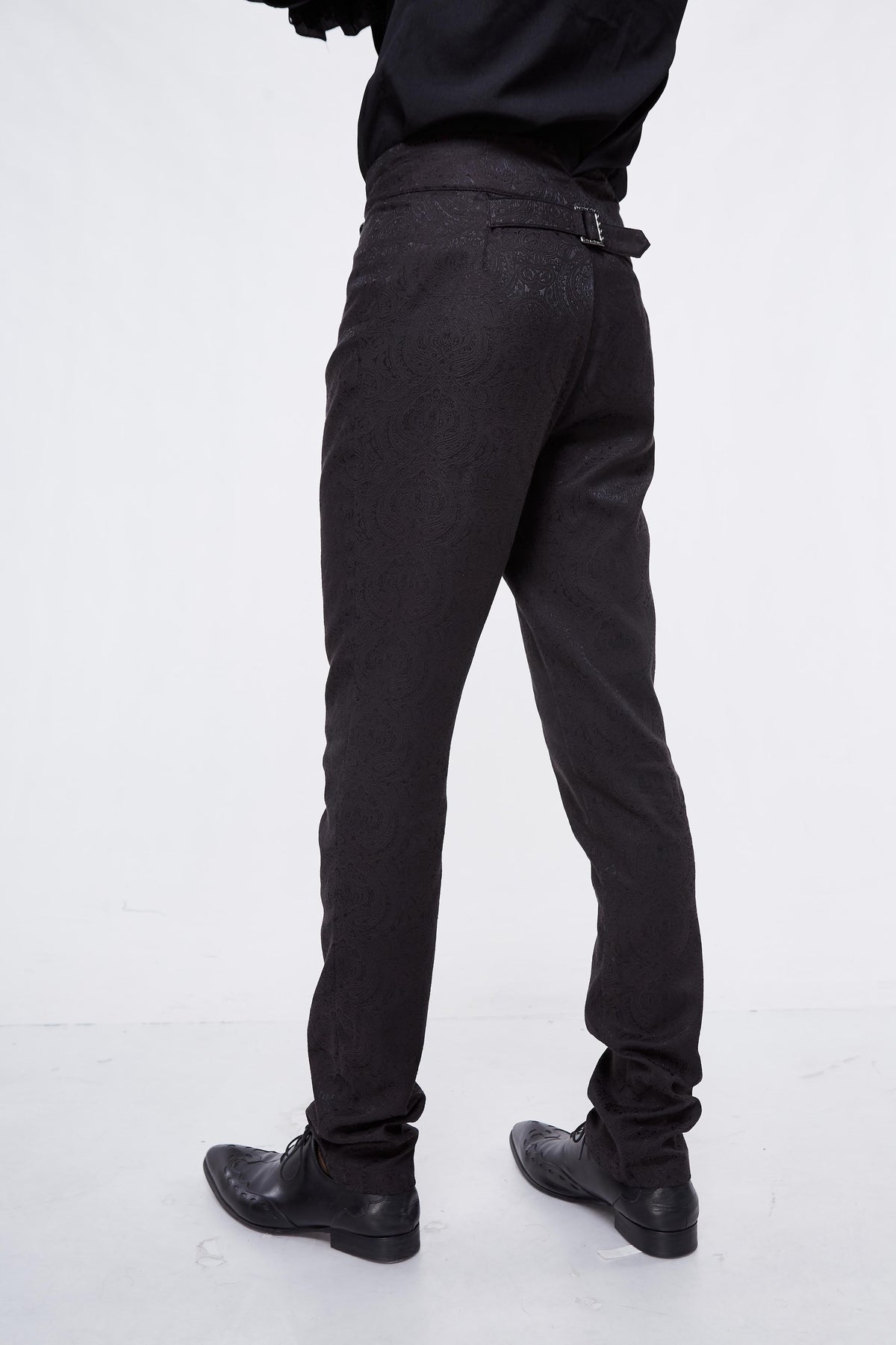 Men's Gothic Vampire Slim-Fit Trousers – Ornate Buttons