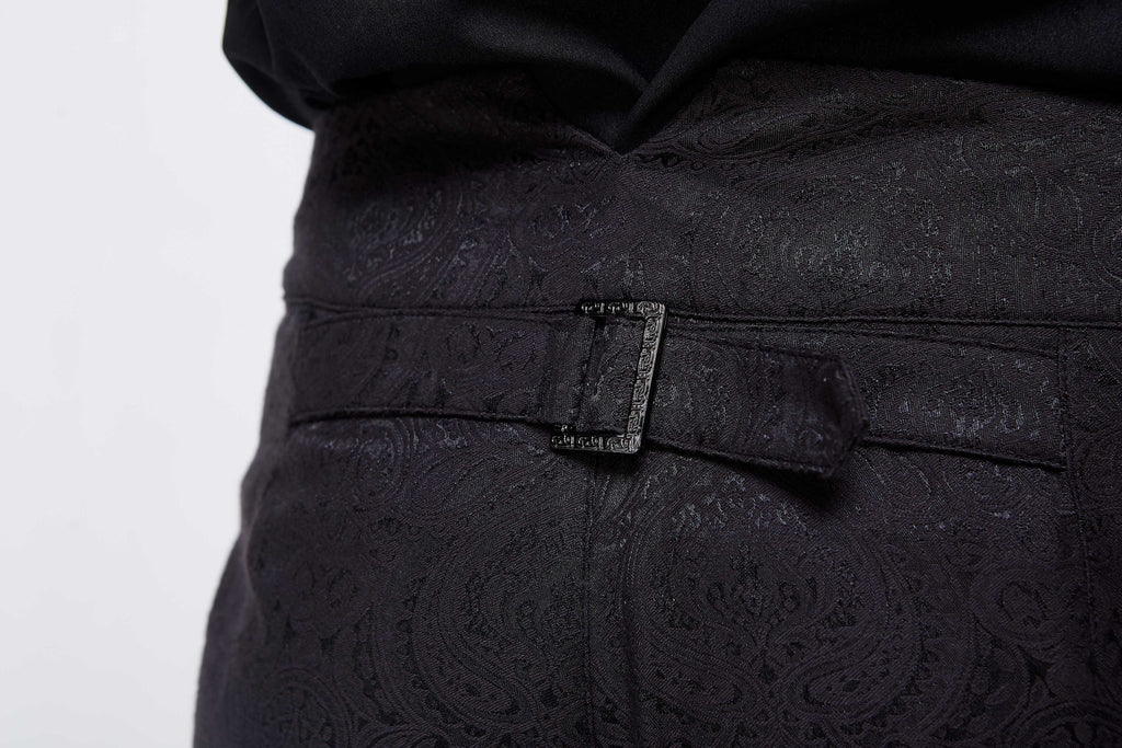Men's Gothic Vampire Slim-Fit Trousers – Ornate Buttons