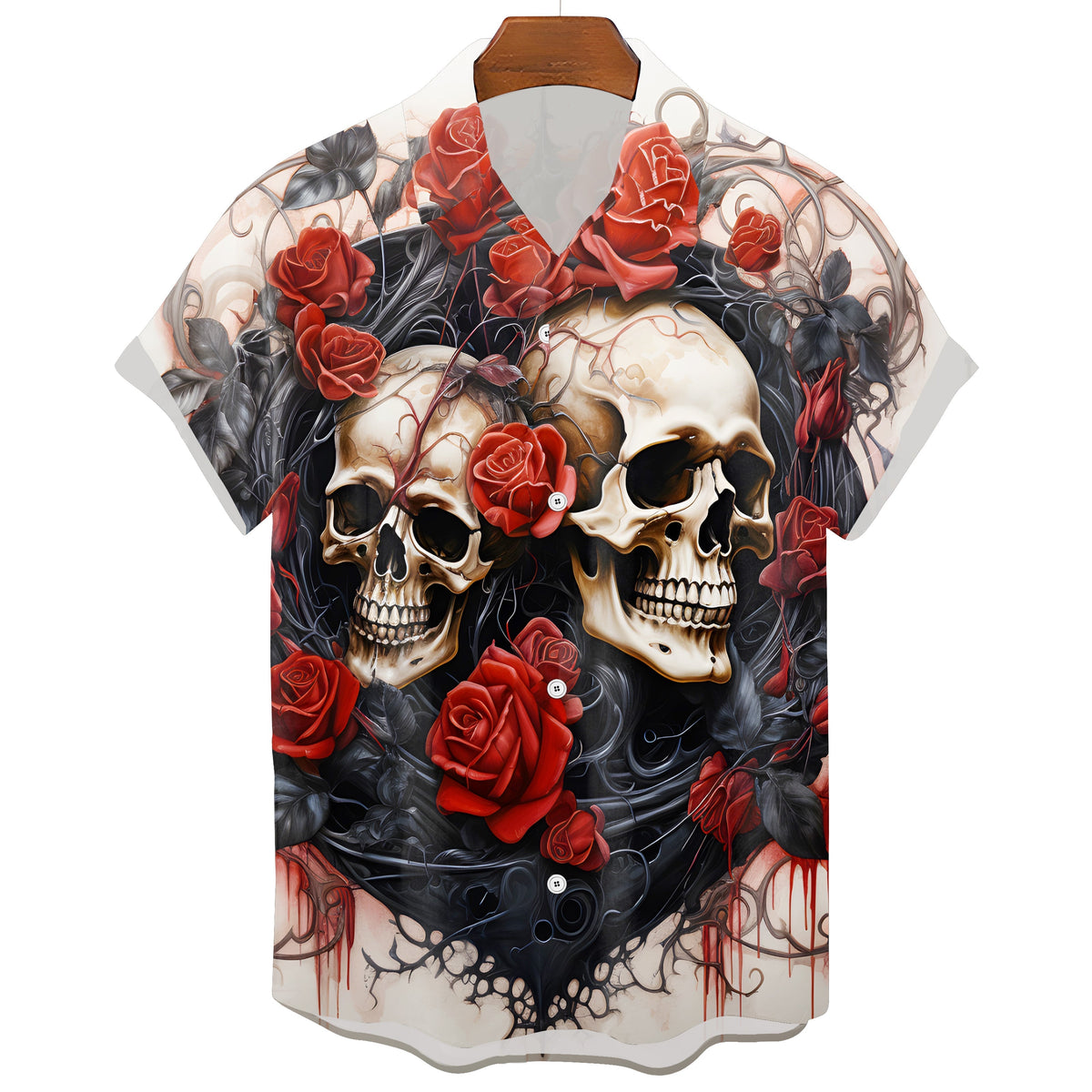 Men's Gothic Hawaiian Skull T-Shirt – Alternative Summer Print