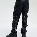 Men's Gothic Faux Leather Pants – Black, S to XXL