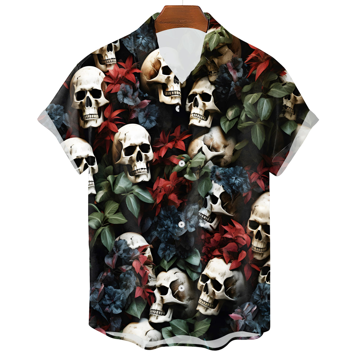 Men's Gothic Hawaiian Skull T-Shirt – Alternative Summer Print