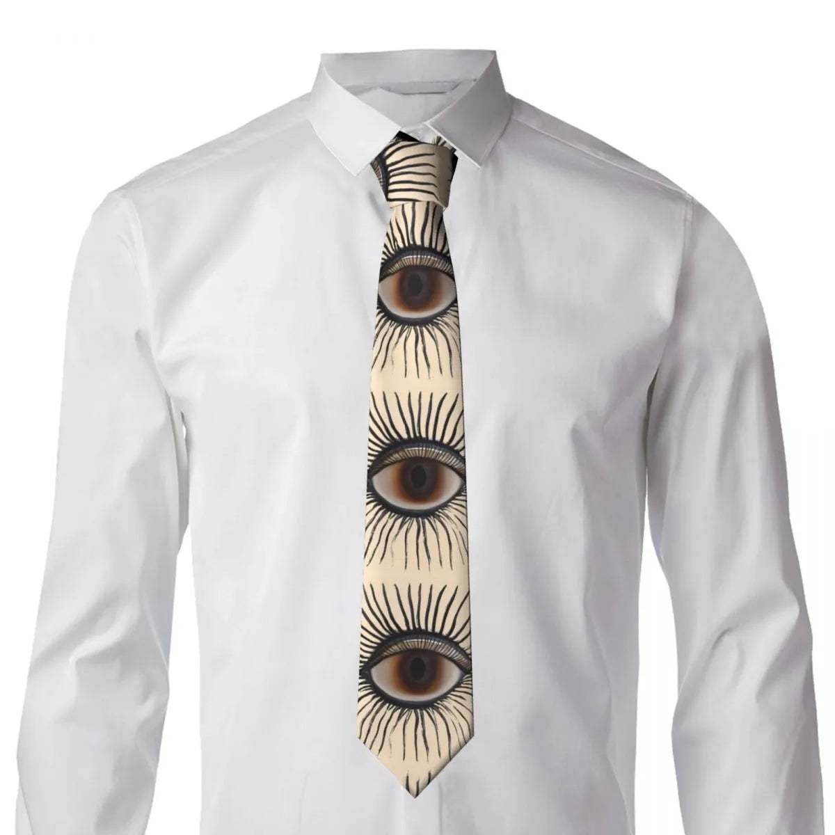Men's White Alternative Tie – 145cm