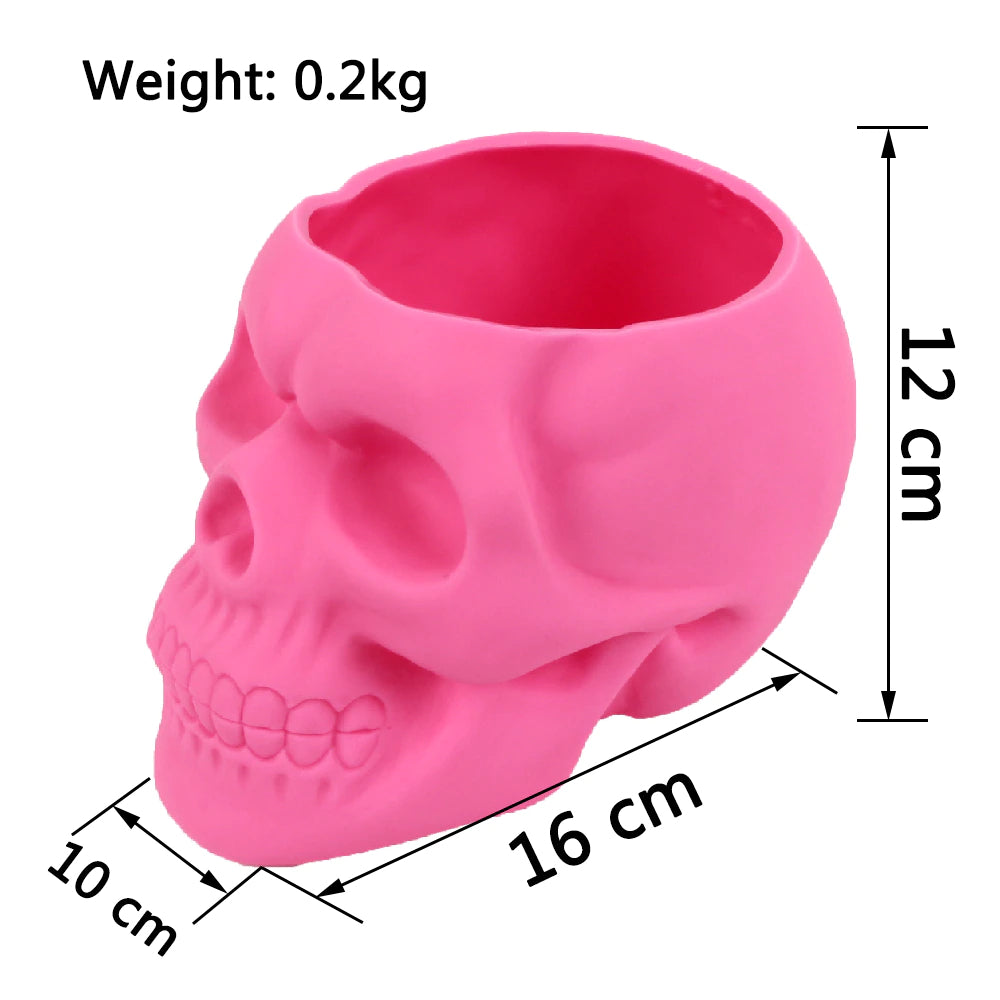 Matte Skull Storage Jar / Plant Pot