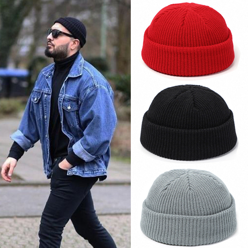 Gothic Fisherman Beanie – Cotton Skullcap, 8 Colours