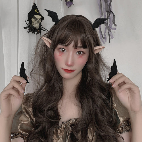 Black Bat Wing Hair Clips – Pair