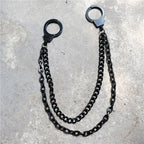 Black Handcuff-Style Belt Chain – 40–50cm