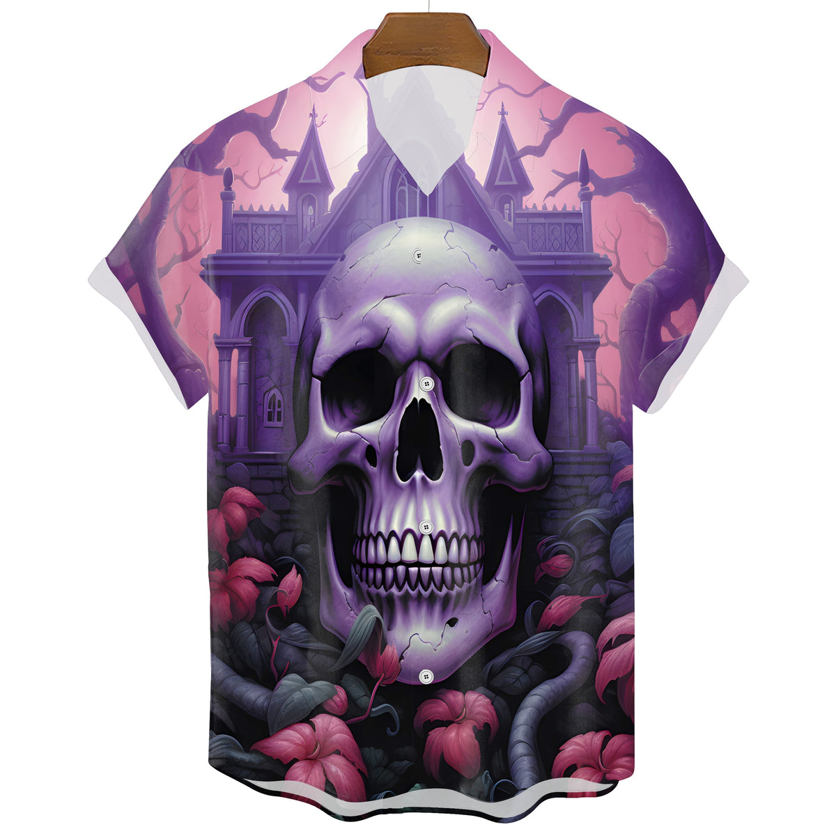 Men's Dark Hawaiian Skull T-Shirt – Gothic Graphic