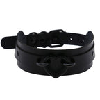 Black Heart Faux Leather Choker – 41cm