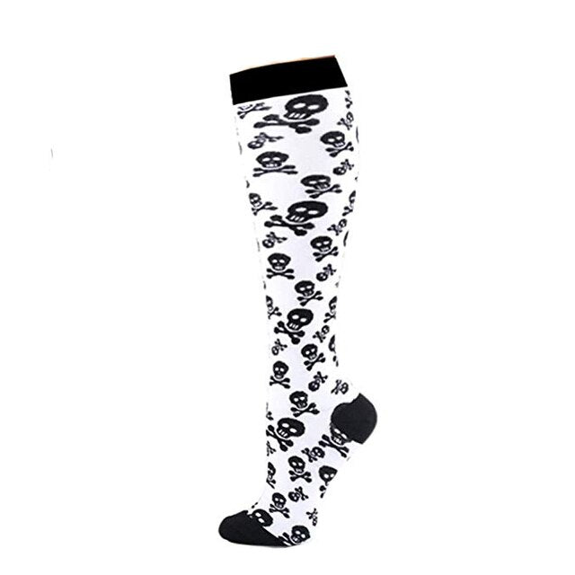 Gothic Skull Knee-High Socks