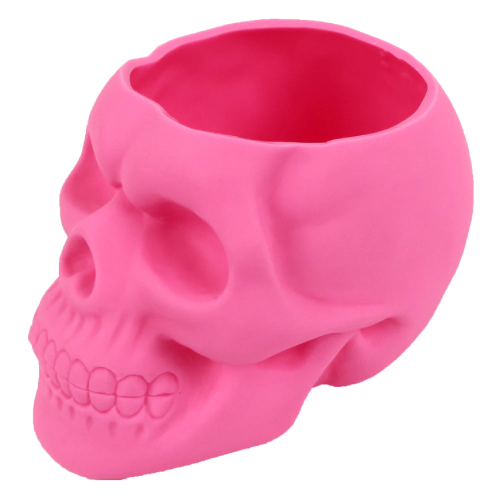 Matte Skull Storage Jar / Plant Pot