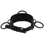 Triple O-Ring Faux Leather Choker – 16 Colours