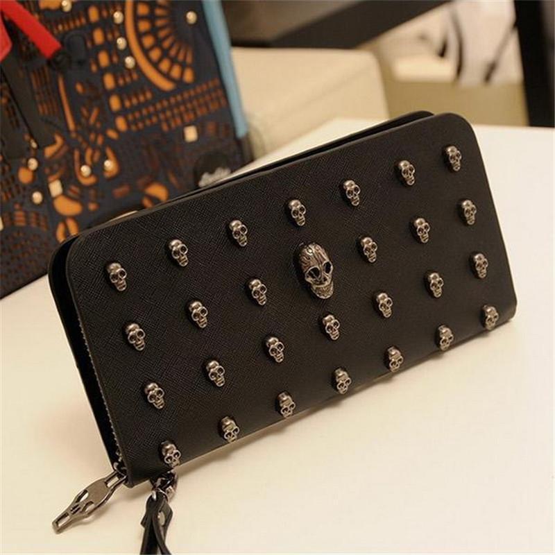 Women's Skull Zip Wallet