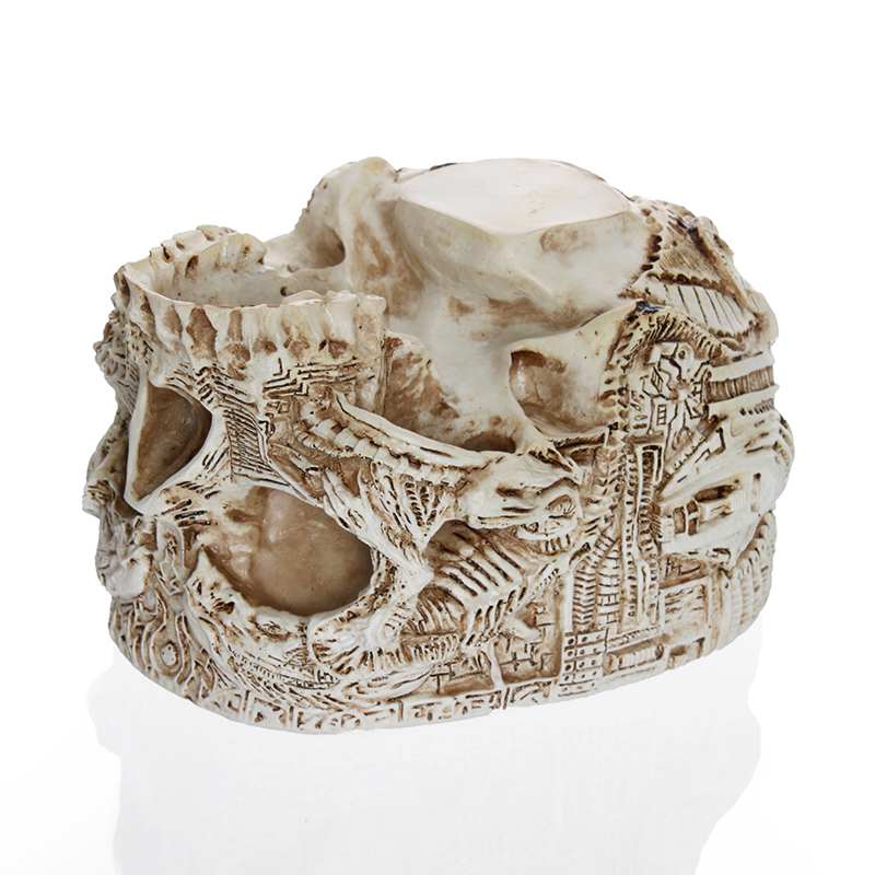 Ancient Skull Resin Plant Pot / Trinket Dish
