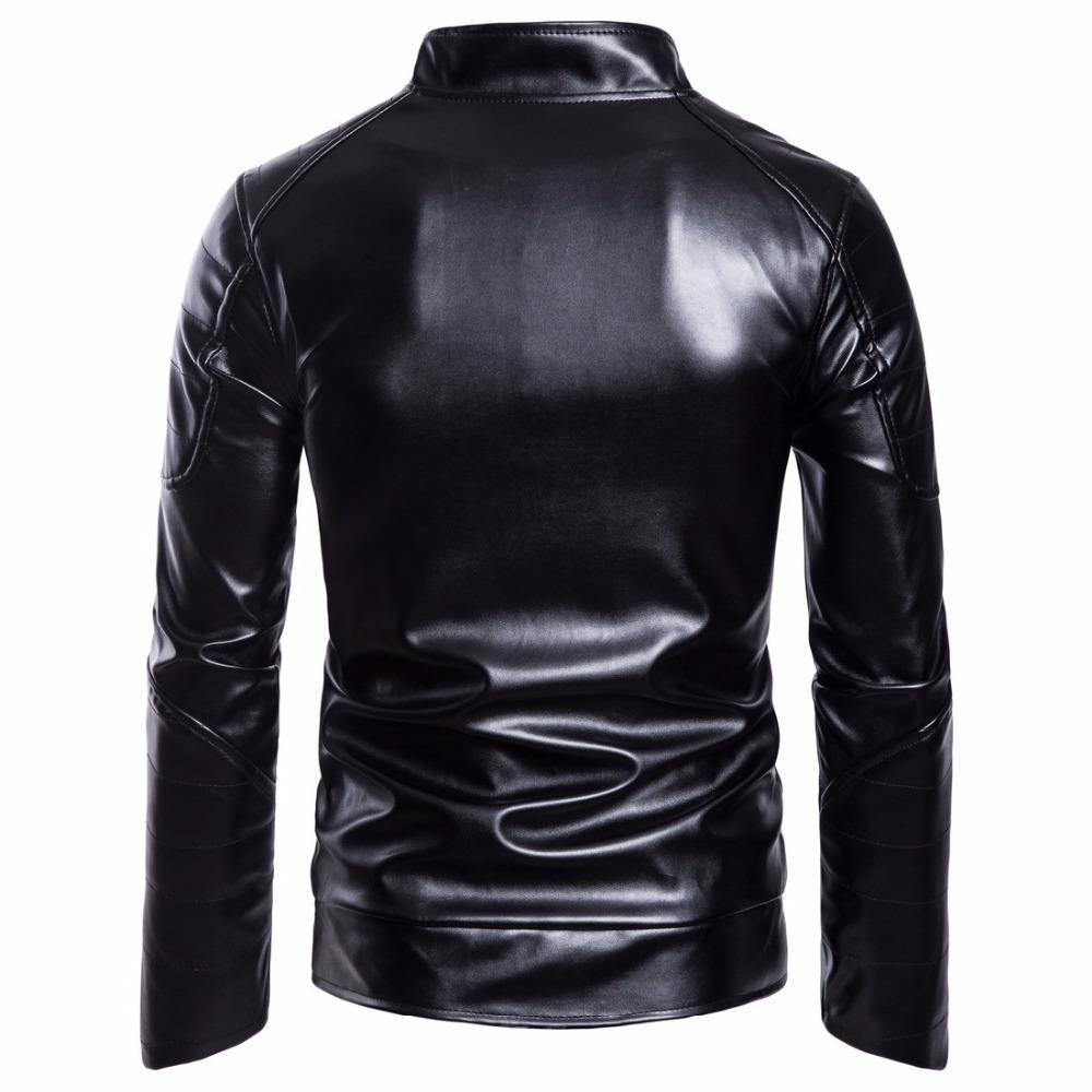 Men's Faux Leather and Suede Jacket – Black or Red