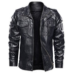 Men's Faux Leather Jacket – Black, Brown or Green, XS–3XL