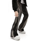 Men's Black Gothic Split-Zip Flare Jeans – Washed Y2K