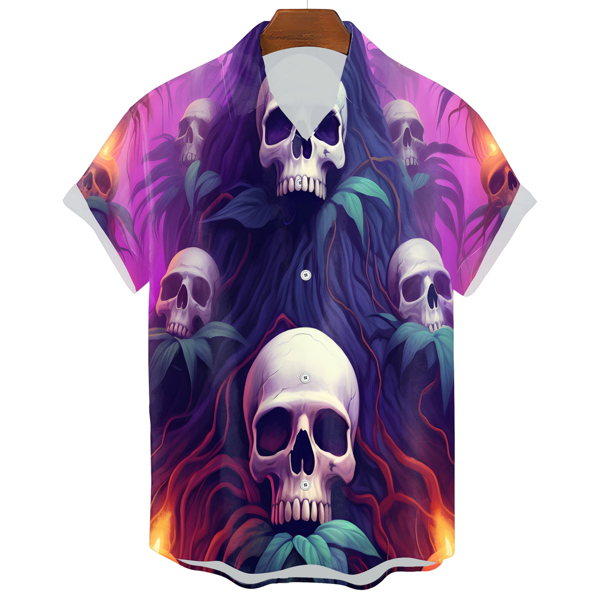 Men's Dark Hawaiian Skull T-Shirt – Gothic Graphic
