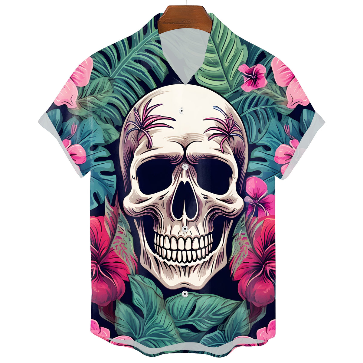 Men's Alternative Hawaiian Skull T-Shirt – Gothic Print