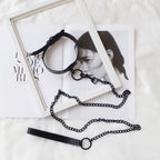 O-Ring Faux Leather Choker with Detachable Chain – 15 Colours