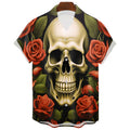 Men's Gothic Hawaiian Graphic T-Shirt – Skull Print
