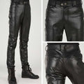 Men's Black Gothic Faux Leather Pants – Extended Sizes