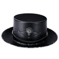 Gothic Occult Plague Doctor Top Hat – Skull & Chain Detail