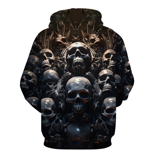 Dark Skull Graphic Hoodie – XS–3XL