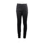 Men's Gothic Vampire Slim-Fit Trousers – Ornate Buttons