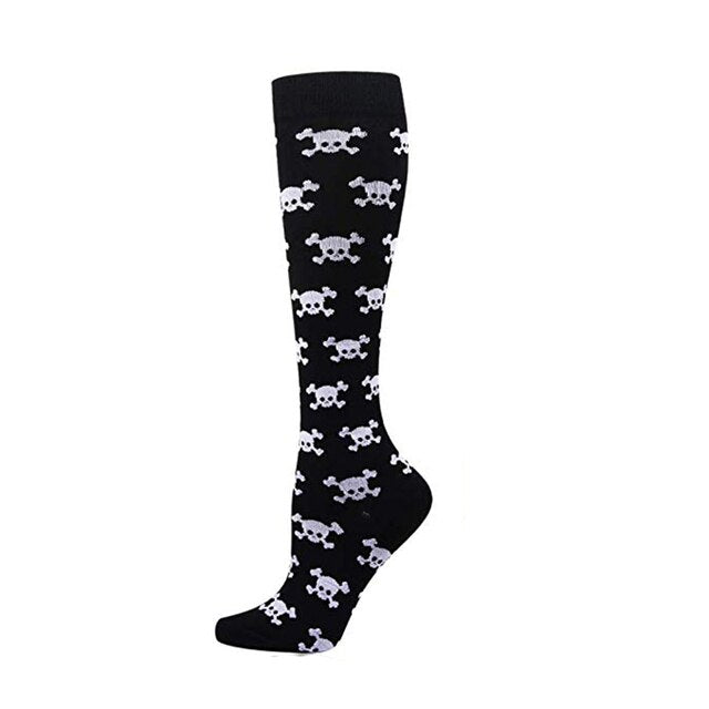 Gothic Skull Knee-High Socks