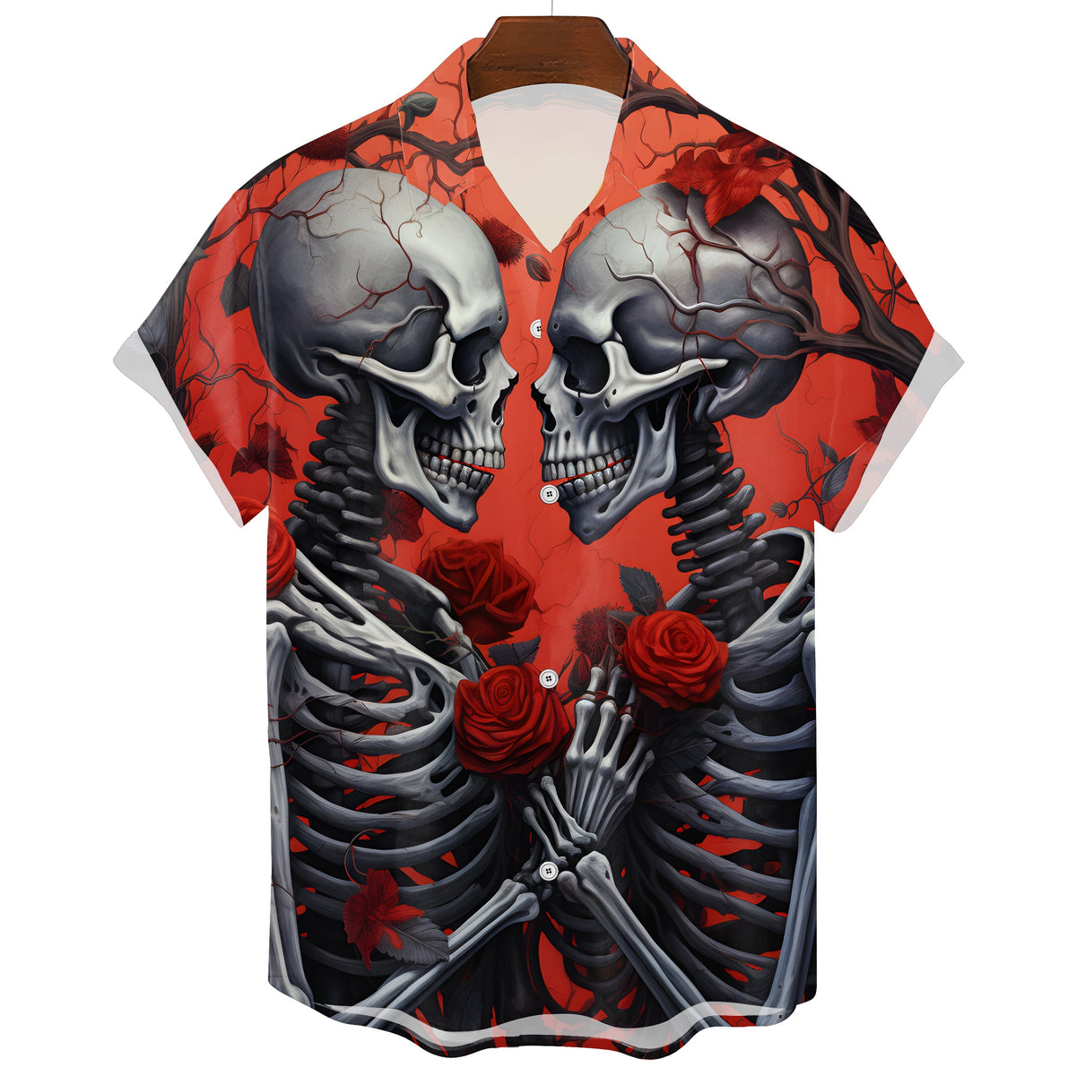 Men's Hawaiian Gothic T-Shirt – Skull Graphic