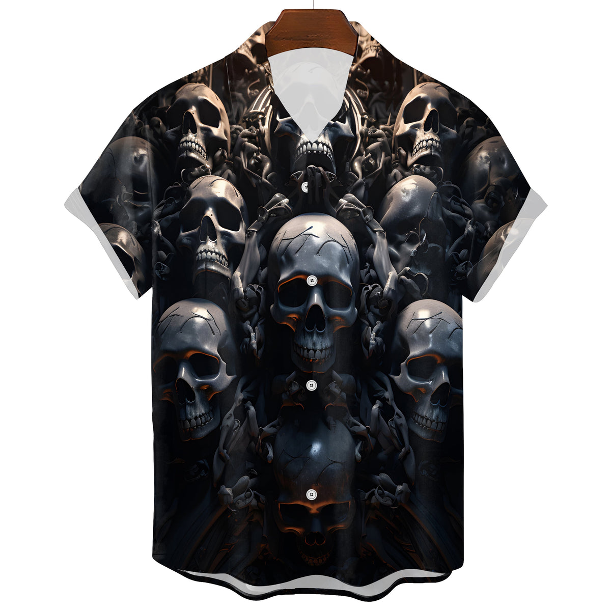 Men's Hawaiian Gothic T-Shirt – Skull Graphic