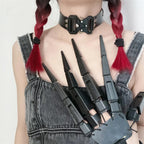 Women's Gothic Choker – Black & Silver