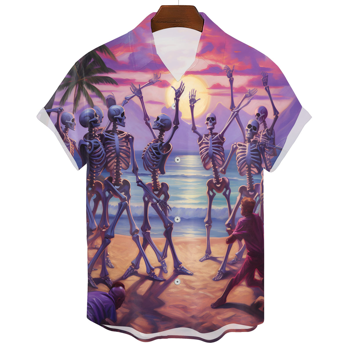 Men's Hawaiian Skull Graphic T-Shirt – Gothic Style