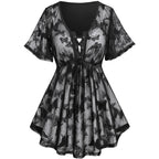 Women's Gothic Butterfly Dress – Black
