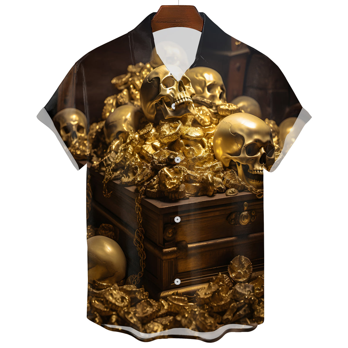 Men's Gothic Skull Summer T-Shirt – Hawaiian Style