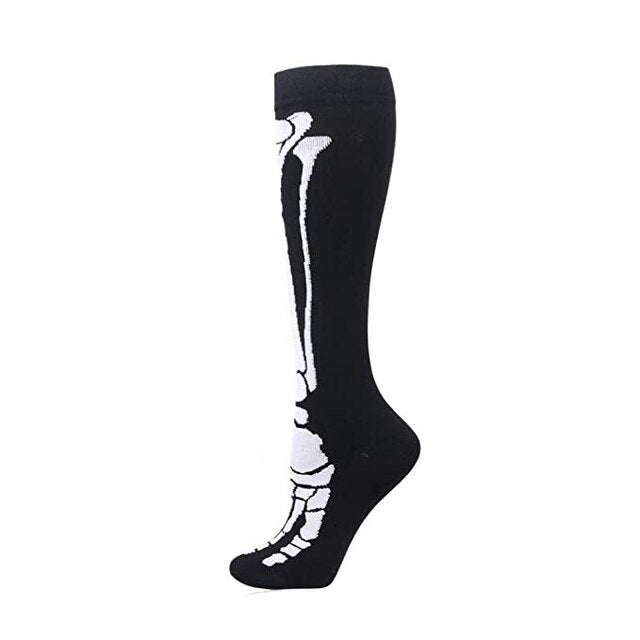 Gothic Skull Knee-High Socks