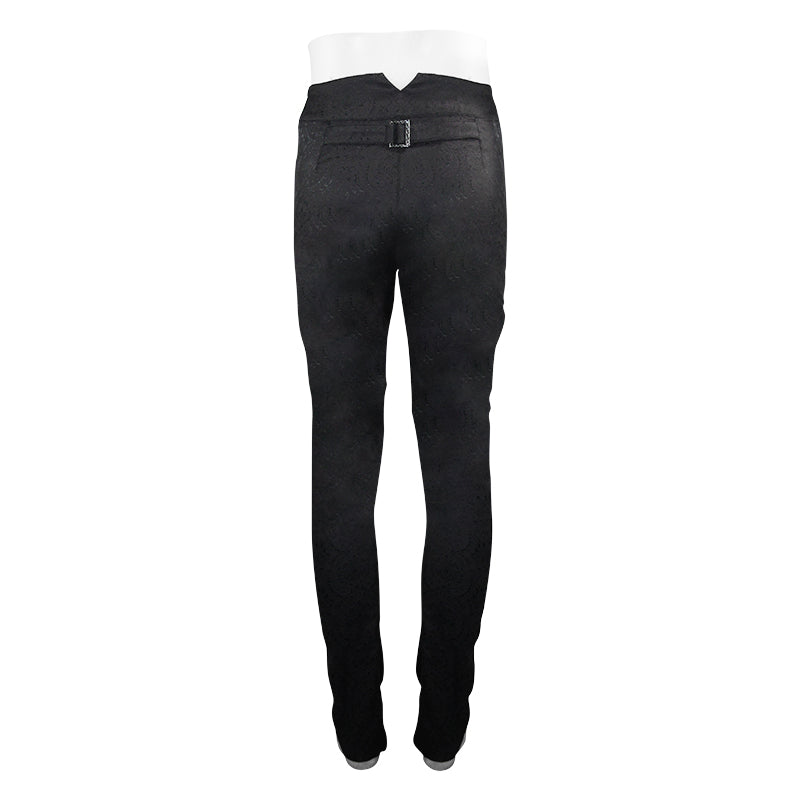 Men's Gothic Vampire Slim-Fit Trousers – Ornate Buttons