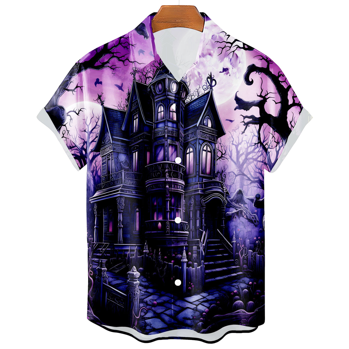 Men's Skull Print Hawaiian T-Shirt – Gothic Summer Style