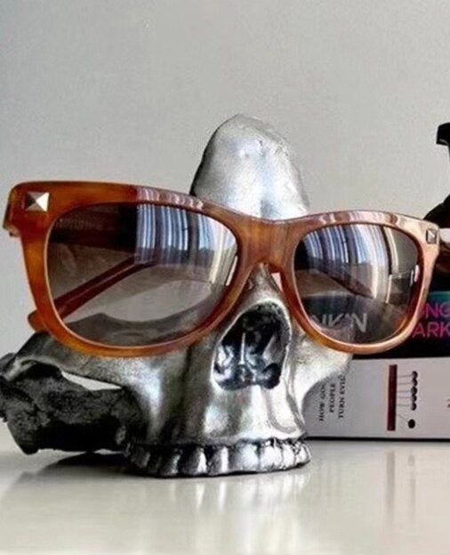 Skull Resin Glasses Holder & Trinket Dish