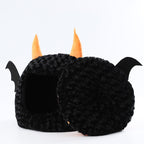 Black & Orange Bat House Pet Bed – 43 cm