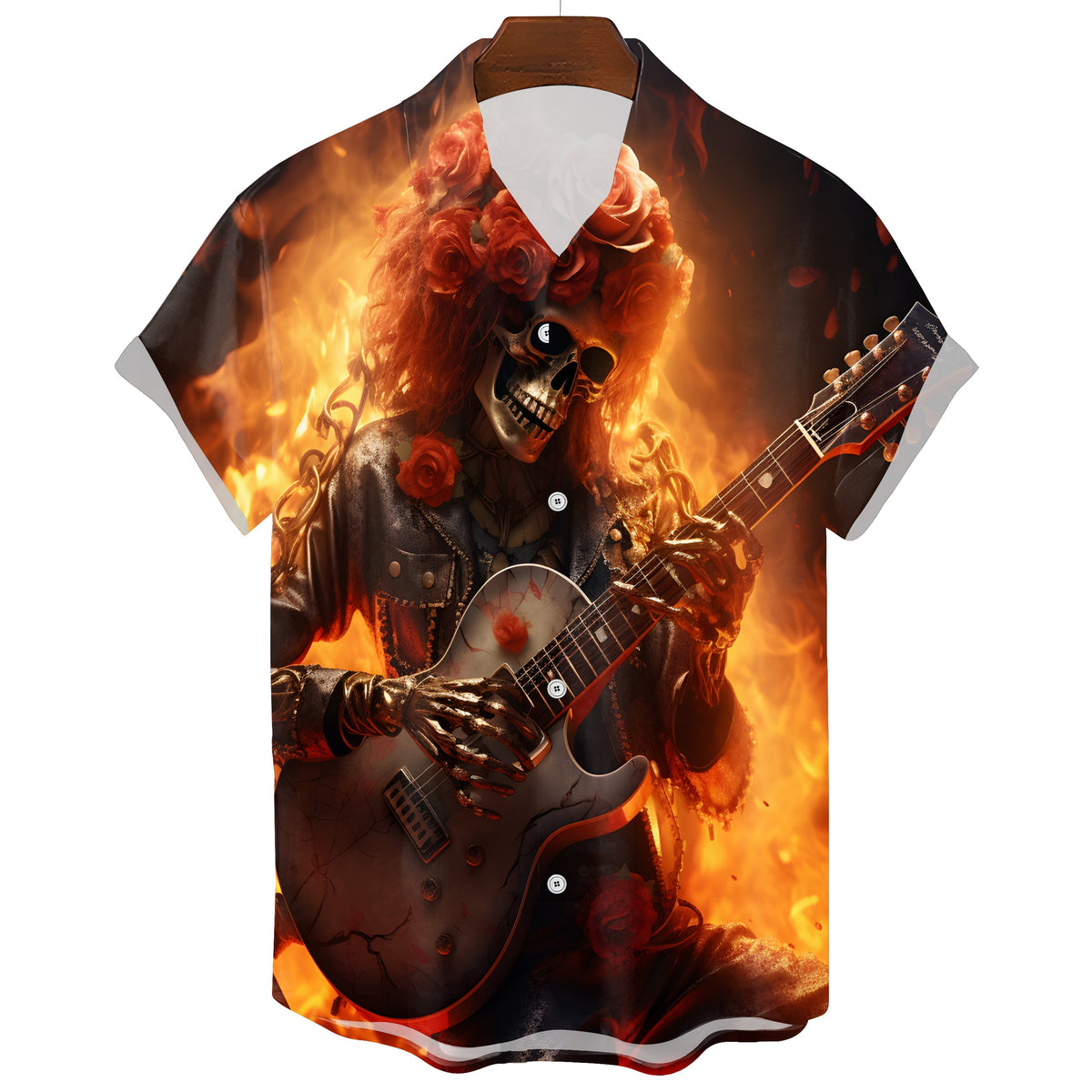 Men's Skull Hawaiian T-Shirt – Gothic Print
