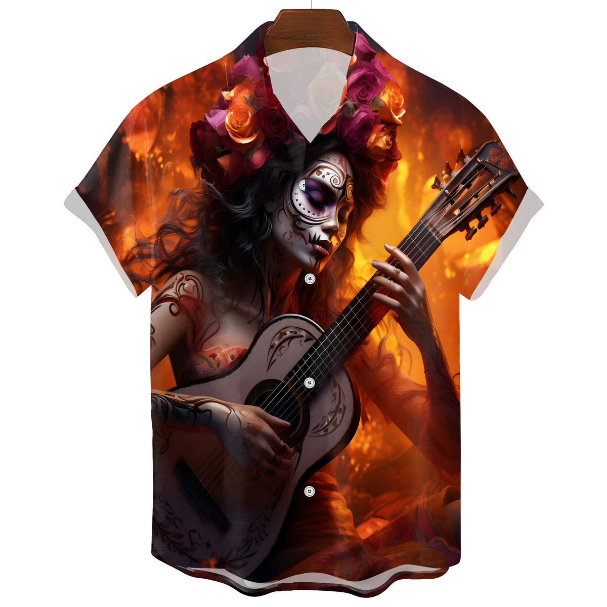 Men's Skull Hawaiian T-Shirt – Gothic Print