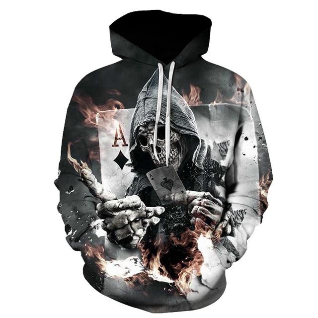 Ace Skull Graphic Hoodie