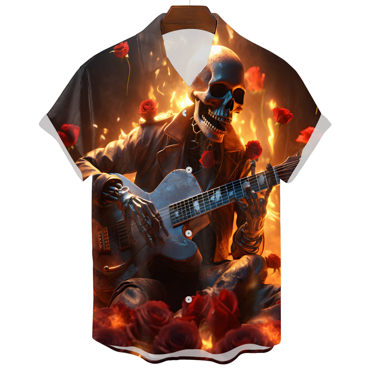 Men's Skull Hawaiian T-Shirt – Gothic Print