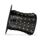 Gothic Steampunk Top Hat – Faux Leather with Gold Rivets