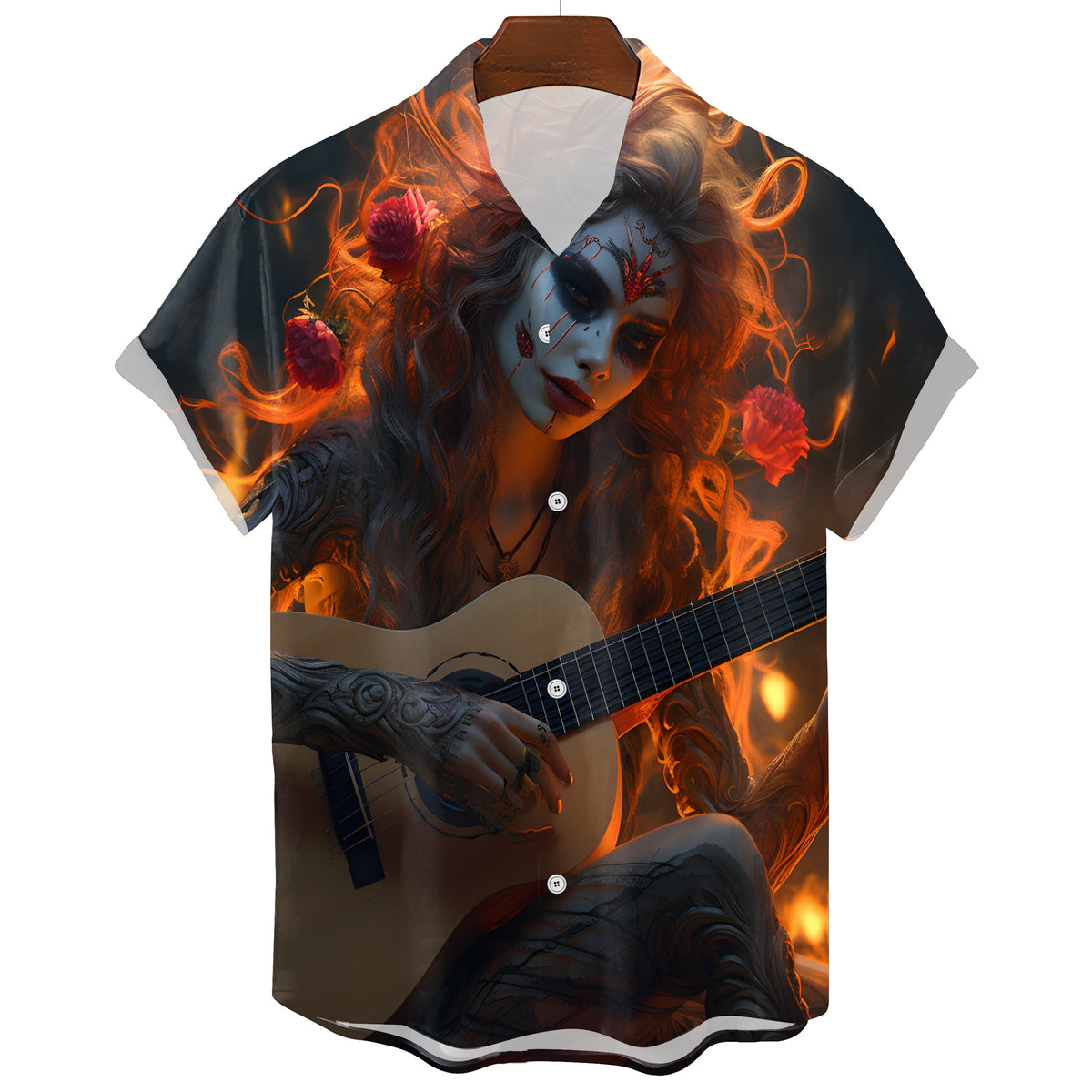 Men's Skull Hawaiian T-Shirt – Gothic Print