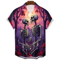 Men's Hawaiian Gothic Skull T-Shirt – Multi-Print
